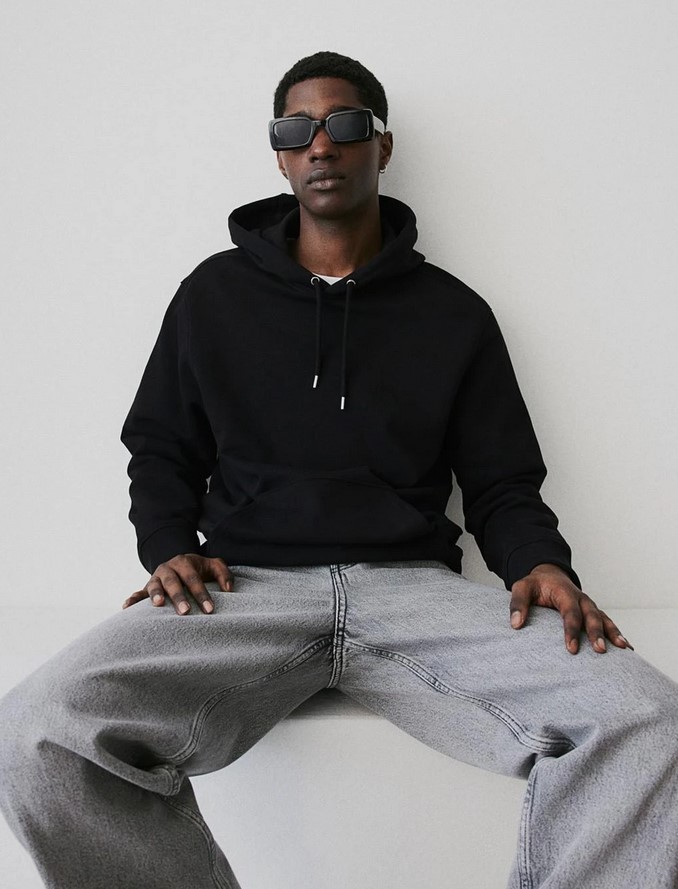 Зручне чорне худі H&M, унісекс